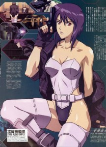 Major Motoko Kusanagi in the anime GITS: SAC. Again, note her Asian appearance.