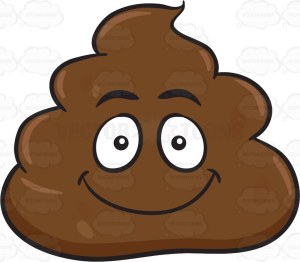 A smiling pile of poo