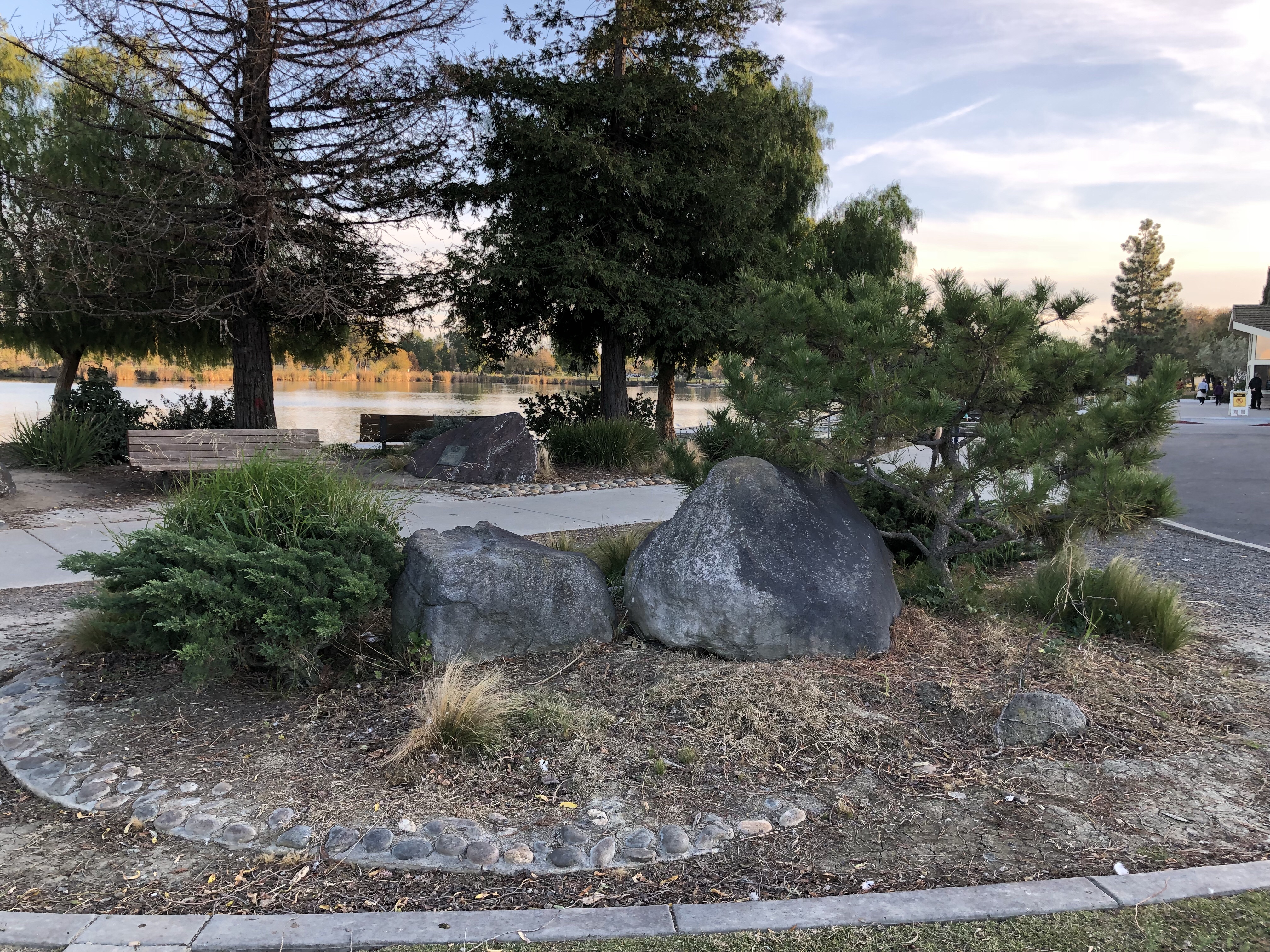 A gorgeous Japanese garden area.