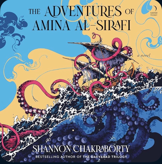 The Adventures of Amina Al-Sirafi by S. A. Chakraborty audiobook edition cover